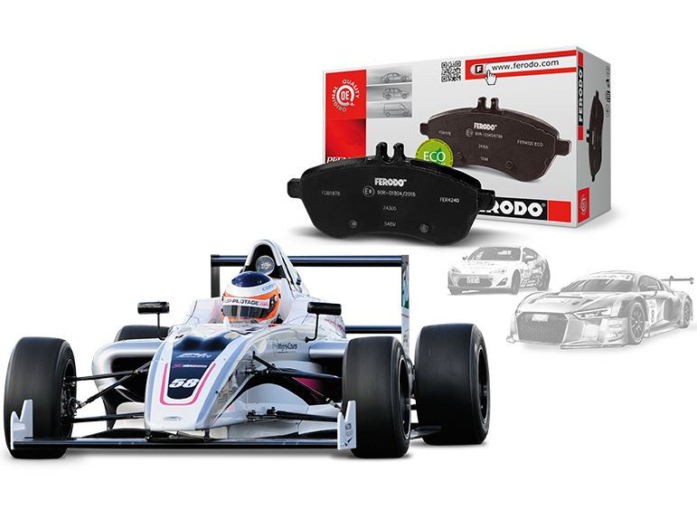 image de vue de face d’une plaquette de frein ferodo premier